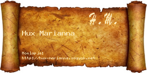 Hux Marianna névjegykártya